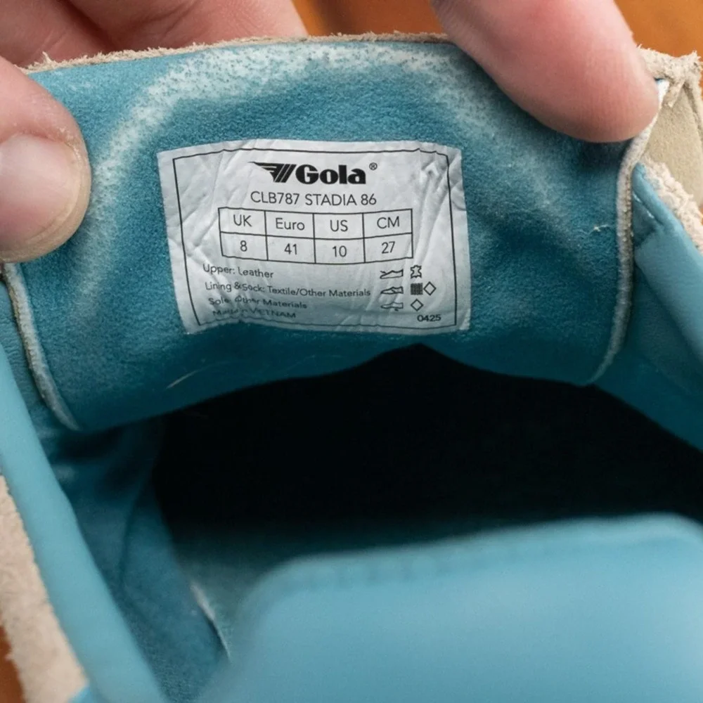 Gola Women's Size 10 Stadia 86 Bone/Mocha/Ocean/Gum Sneakers CLB787CT
